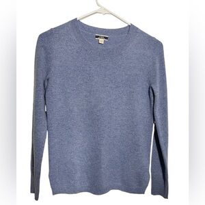 J. Crew 100% Cashmere blue Women’s Long Sleeve Crew Neck Sweater Sz XXS